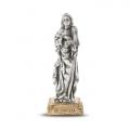  ST. CECILIA PEWTER STATUE ON BASE 